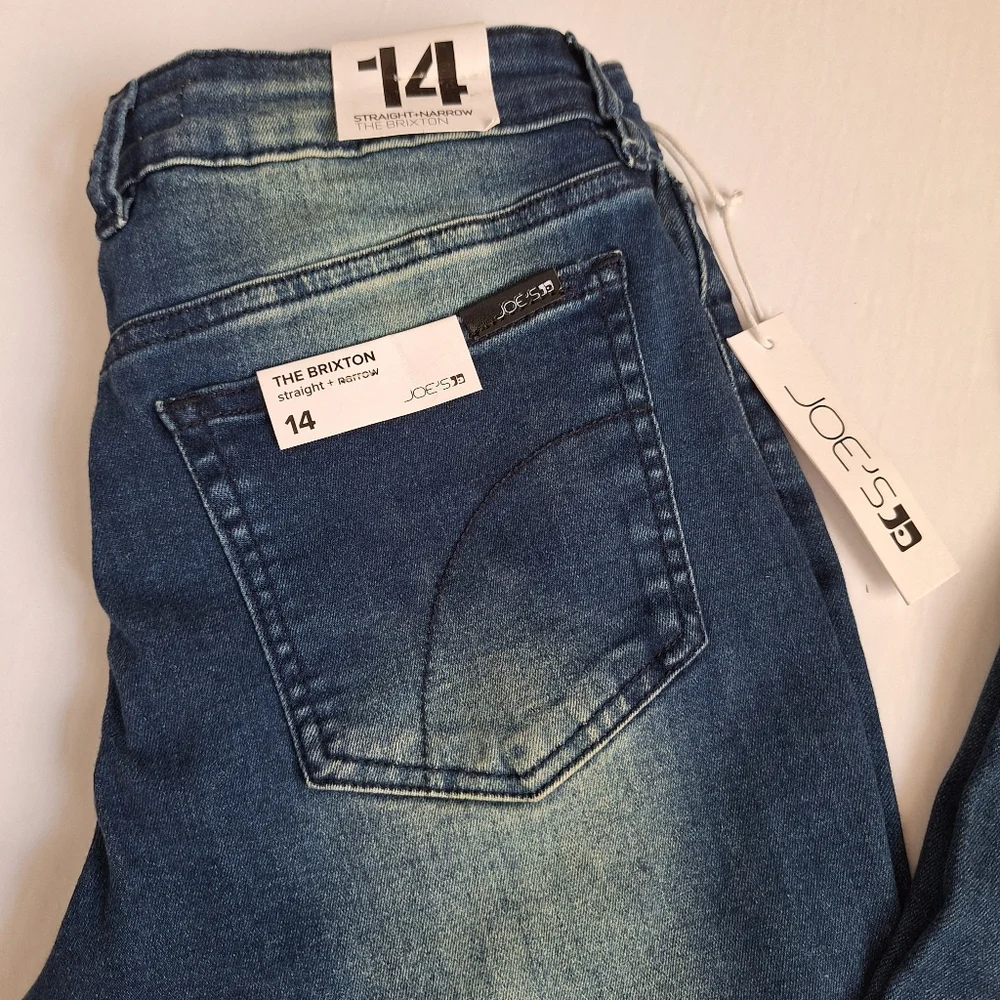 Joe's Dark Wash Jeans Straight Leg Brixton Faded Teen Boy Kids 14 NEW
